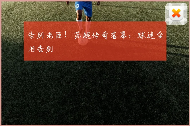 告别老臣!苏超传奇落幕,球迷含泪告别